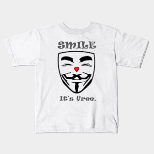 Smile. It's free. Kids T-Shirt